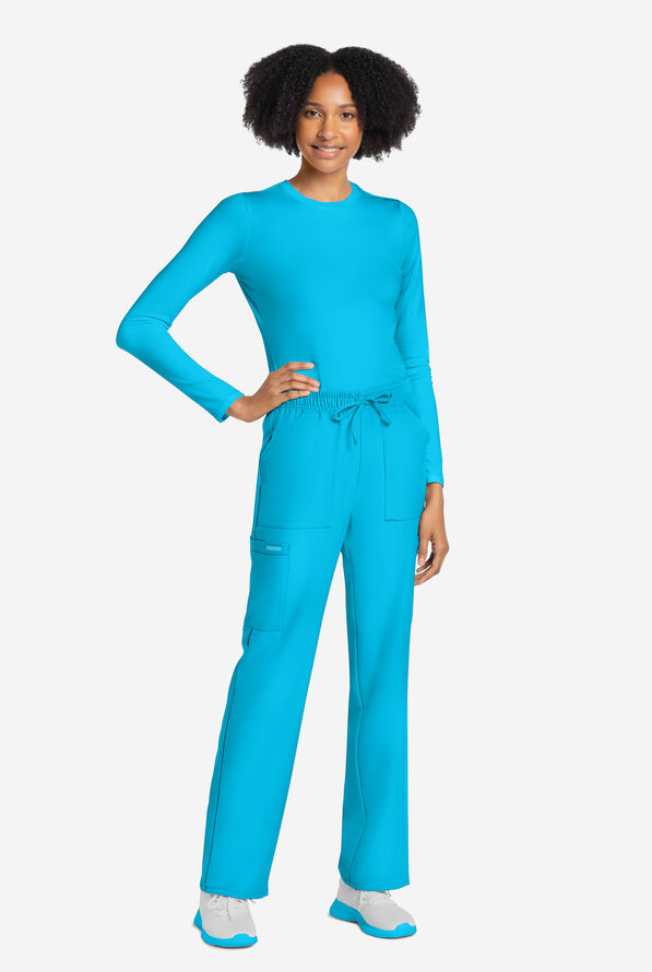 Pantal&oacute;n m&eacute;dico Cherokee Workwear Originals Ultra estilo cargo con piernas rectas y 4 bolsillos para mujer - Turquoise - 5