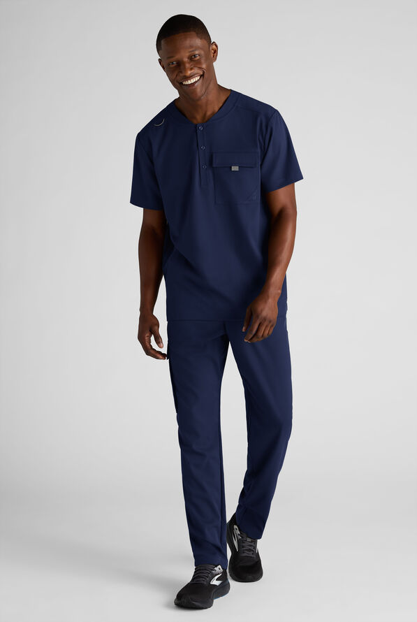 Pantal&oacute;n m&eacute;dico Grey's Anatomy&trade; by Barco Emerge Nolan STRETCH estilo cargo con 3 bolsillos para hombre - Indigo - 7