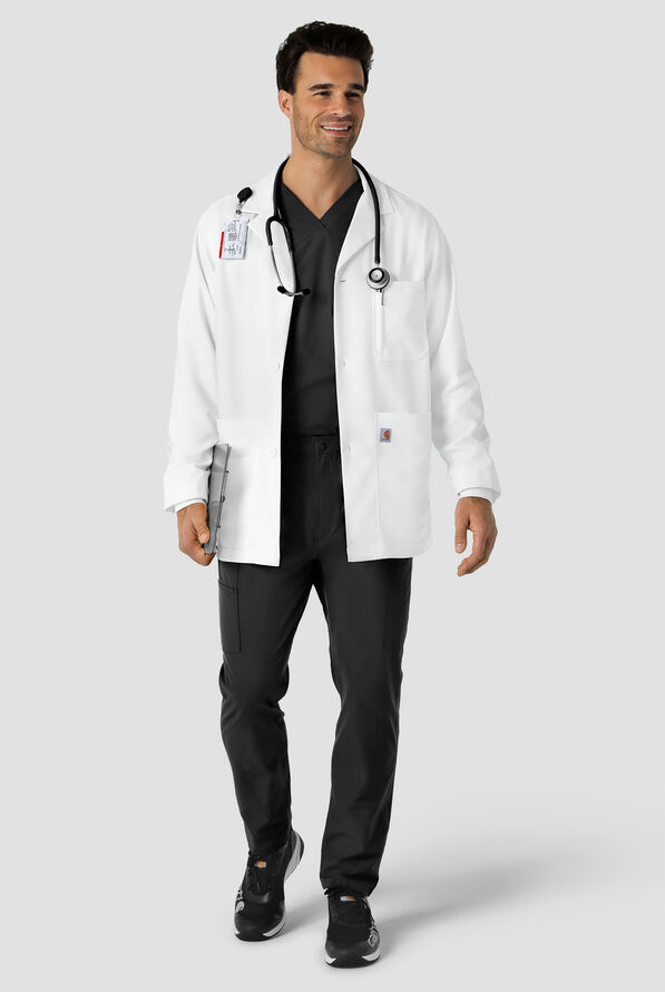 Bata de laboratorio Carhartt Performance Layers de 32" de largo con 9 bolsillos para hombre - White - 2