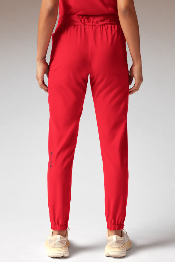 Pantalón médico Hypothesis Cache estilo jogger con 6 bolsillos para mujer - Hemoglobin - 2