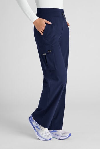 Pantal&oacute;n m&eacute;dico Grey's Anatomy by Barco Emerge Teagan STRETCH de tiro alto con piernas anchas y 6 bolsillos para mujer