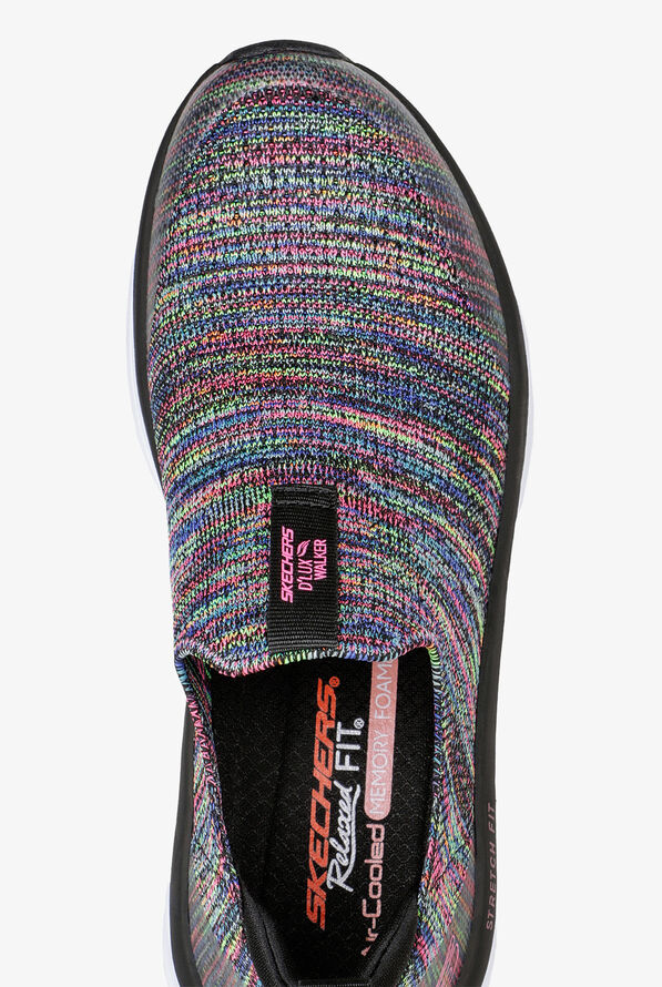 Skechers Sport Women's D'Lux Walker Rainbow Sky Black Athletic Slip On Shoes - null - 2