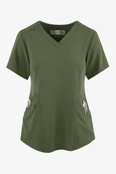 Wink Renew Women's 4-Pocket STRETCH V-Neck Scrub Top