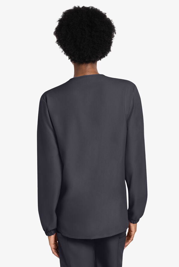 Chaqueta m&eacute;dica unisex Cherokee Workwear Originals Ultra con cremallera y 3 bolsillos - Pewter - 4