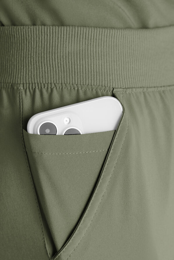 Conjunto de uniforme m&eacute;dico Easy STRETCH con 10 bolsillos para mujer - Olive Leaf - 7