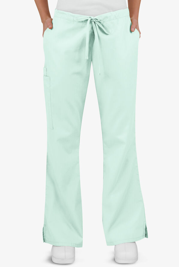 Butter-Soft Core Women's 4-Pocket Elastic Waist Back Drawstring Scrub Pants - Cooling Oasis - 1