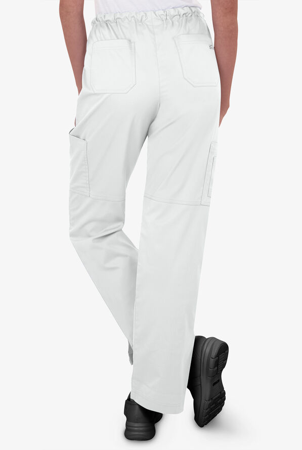 Pantal&oacute;n m&eacute;dico Butter-Soft STRETCH Tall con cord&oacute;n y 10 bolsillos para mujer - White - 3