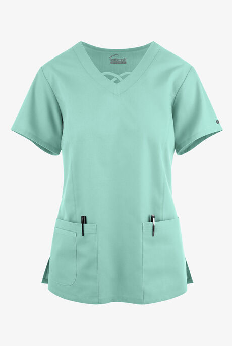 Butter-Soft Originals Women's 3-Pocket Crisscross V-Neck Scrub Top