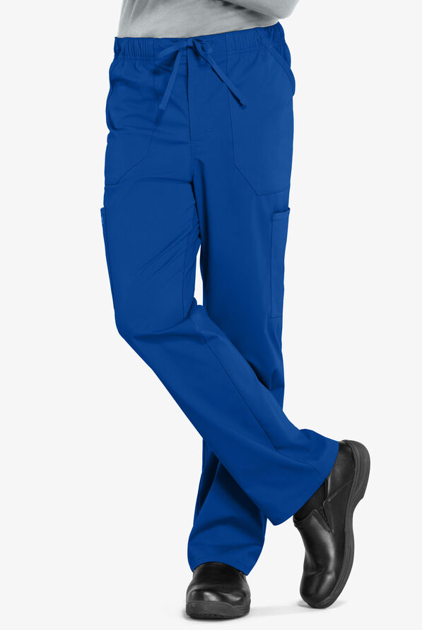 Cherokee Workwear Professionals Men's 5-Pocket STRETCH Cargo Scrub Pants - Royal - 1
