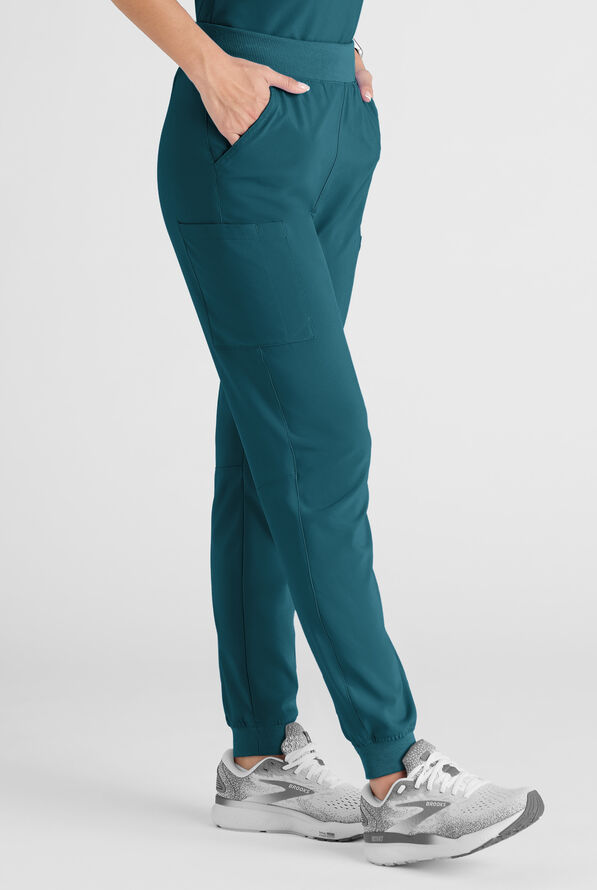 Conjunto de uniforme m&eacute;dico Easy STRETCH con 10 bolsillos para mujer - Caribbean Blue - 10