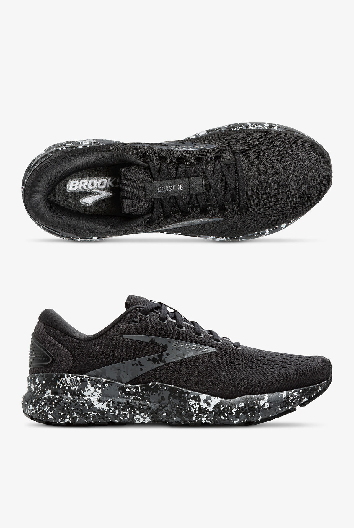 Brooks Mens Ghost 16 Sneakers  11.5 D /45.5 Running Athletic Shoe Black Lava EUC BROOKS GHOST 16 BLACK/IRON/LAVA - MENS - Lamey Wellehan Shoes main image 3