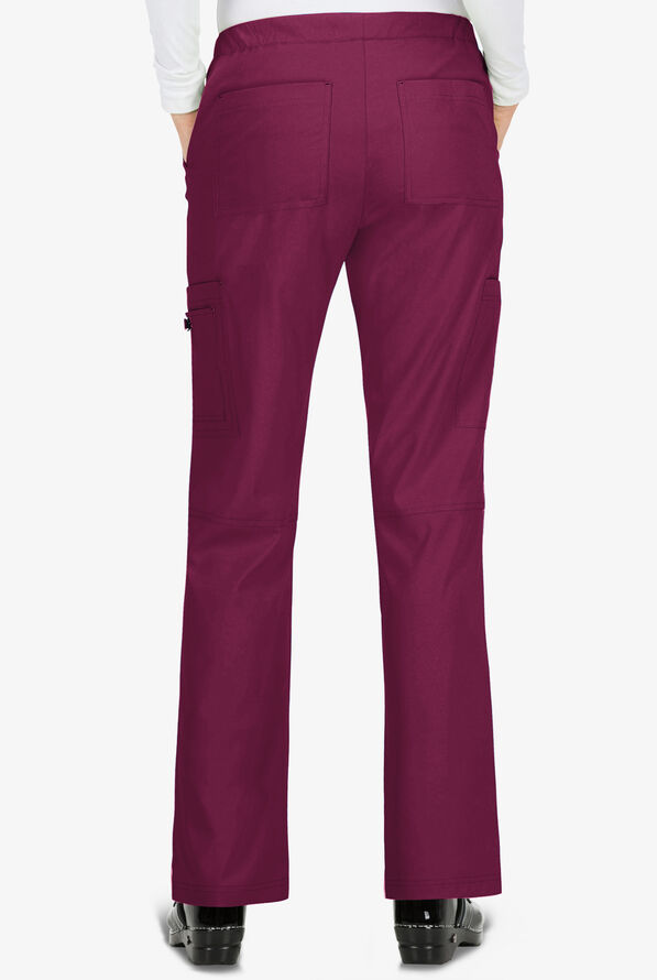 Pantalón médico koi Basics Holly petite estilo cargo con 8 bolsillos para mujer - Wine - 2