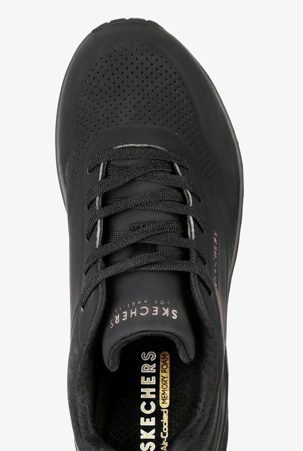 Skechers Street UNO - Stand On Air Black Athletic Lace Up Shoes - null - 2