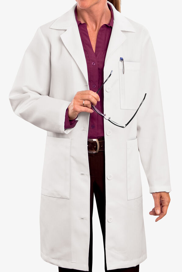 White Swan Meta Women's 37" 6-Pocket Lab Coat - White - 2