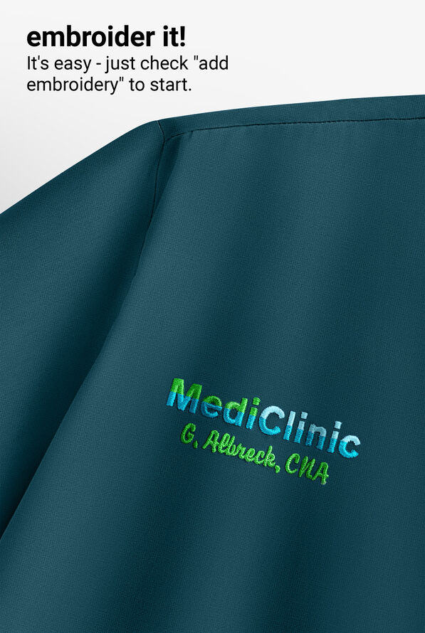 Chaqueta m&eacute;dica abrigada Butter-Soft Originals con 3 bolsillos para mujer - Caribbean Blue - 5