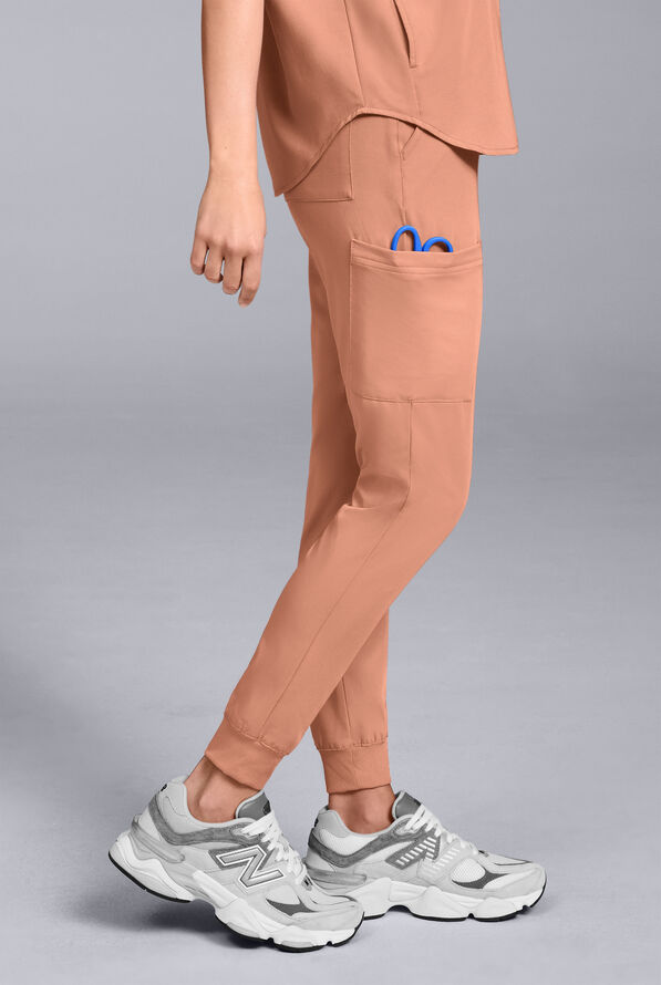 Hypothesis Women's Base 6-Pocket Jogger Scrub Pant - Earth - 5
