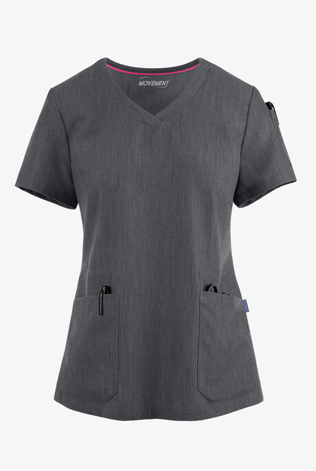 MOVEMENT by Butter-Soft STRETCH Antares Women's 6-Pocket V-Neck Scrub Top