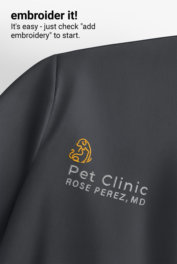 Zavate Ava Therese Cheetah Jacquard Piper Women's 2-Pocket STRETCH Dolman Sleeve Scrub Top - Pewter - 4