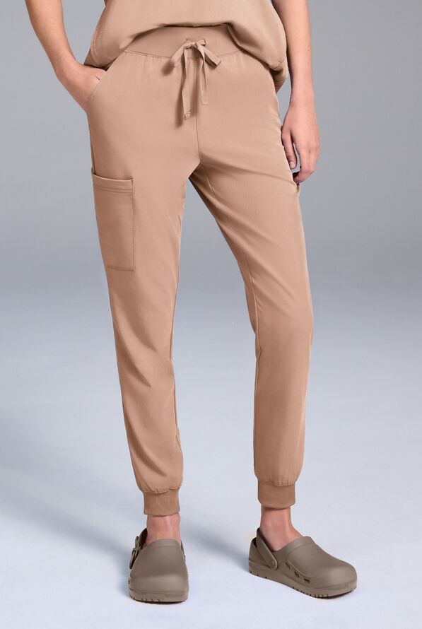 Pantal&oacute;n m&eacute;dico Hypothesis Base estilo jogger con 6 bolsillos para mujer - Terra - 1
