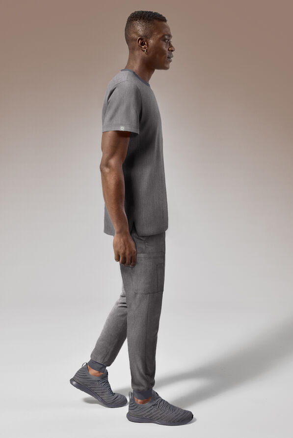 Hypothesis S-R Shift Ready Men’s 1-Pocket Tuck-In Crew Neck Scrub Top - Graphite - 3