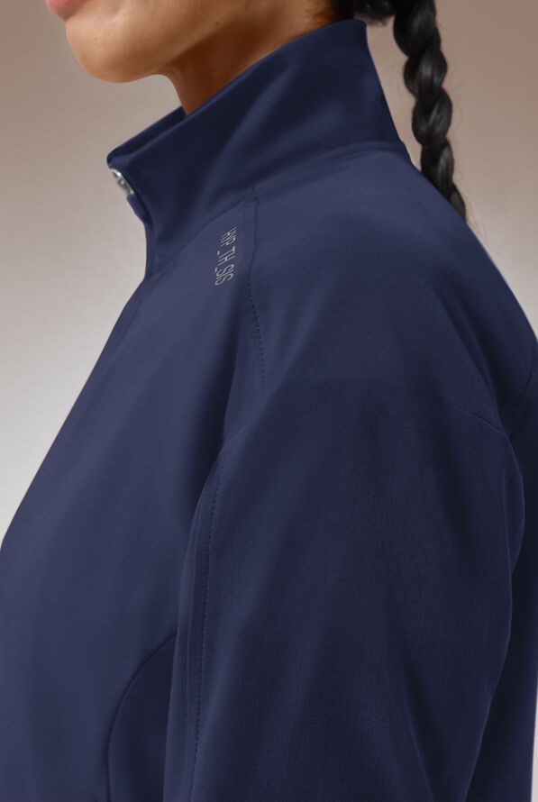 Chaqueta médica Hypothesis Base de corte holgado con cremallera y 3 bolsillos para mujer - Navy - 3