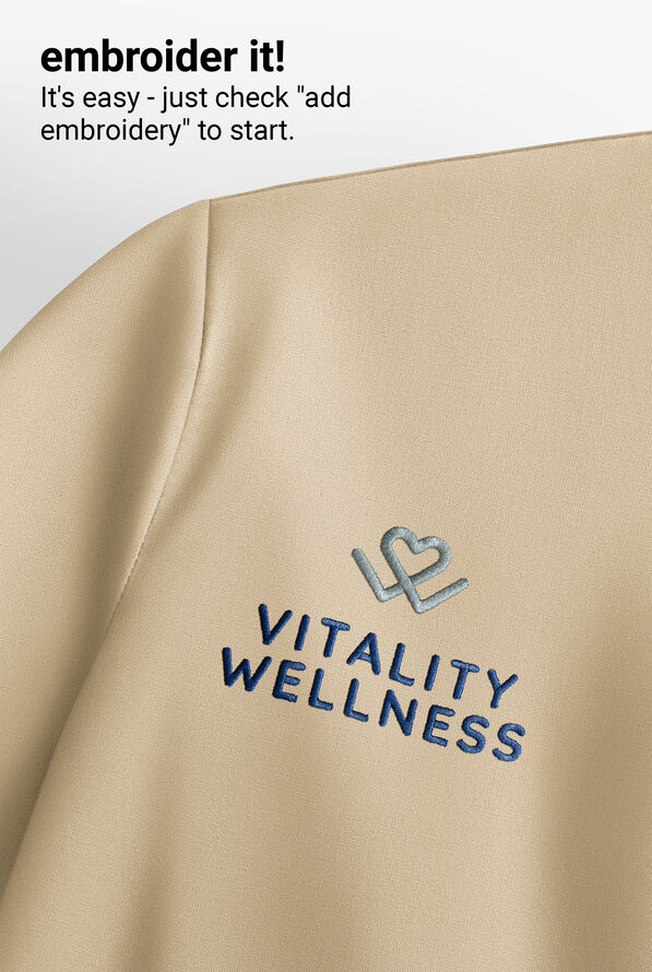 Camiseta médica Grey's Anatomy™ by Barco Evolve STRETCH Wanderlust de tela gofre con 1 bolsillo para mujer - Soft Dune - 3