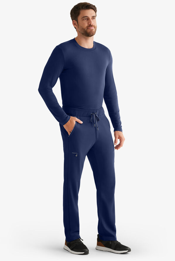 Pantal&oacute;n m&eacute;dico 360 by Healing Hands Nash STRETCH con piernas pitillo y 5 bolsillos para hombre - Navy - 4