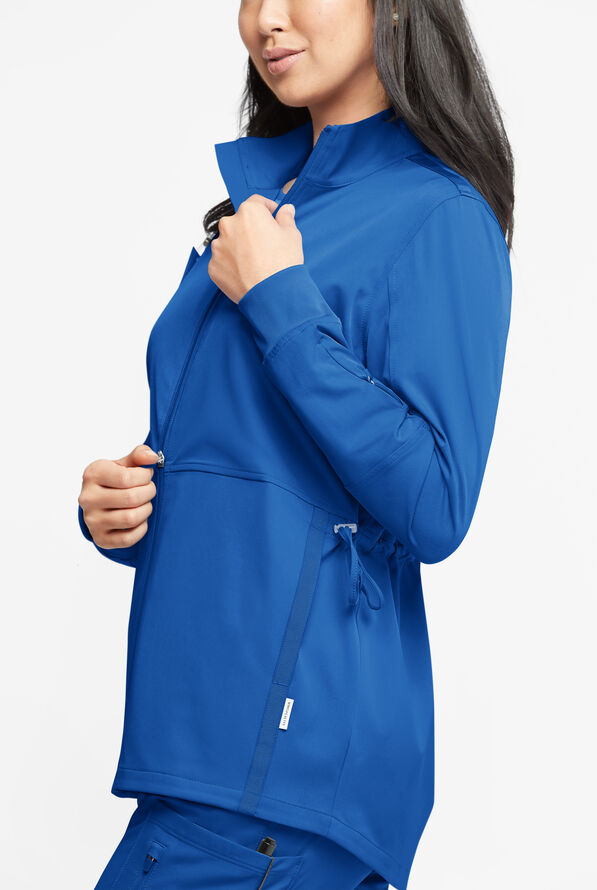 Chaqueta médica ajustable WhisperLite Eris con cremallera y 5 bolsillos para mujer - Royal - 3