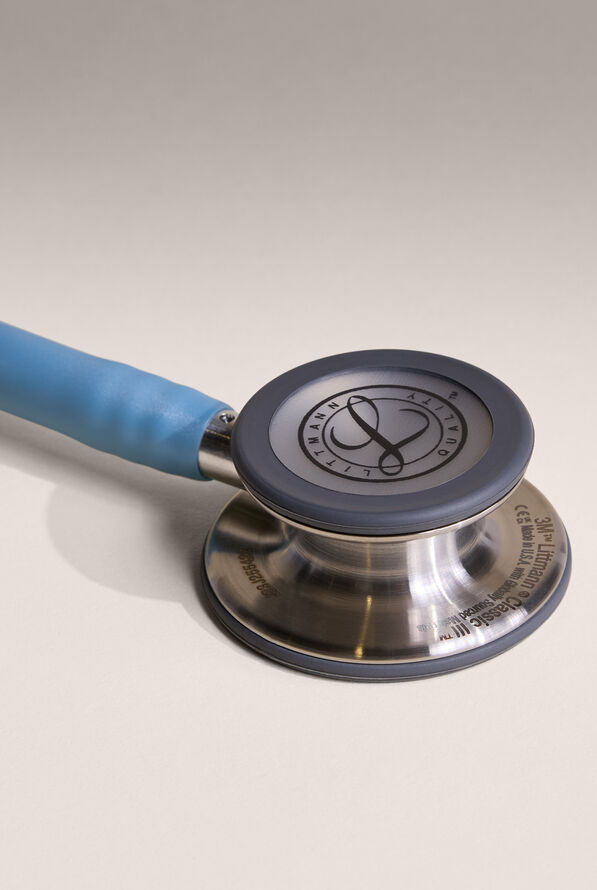 Estetoscopio 3M Littmann Classic III™ de acero inoxidable con tubo color Marine Blue satinado - Marina Blue - 3