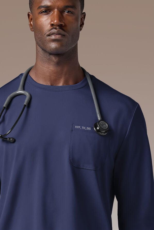 Hypothesis Omni Base Men's Knit Crew Neck Scrub Pullover - Navy - 3