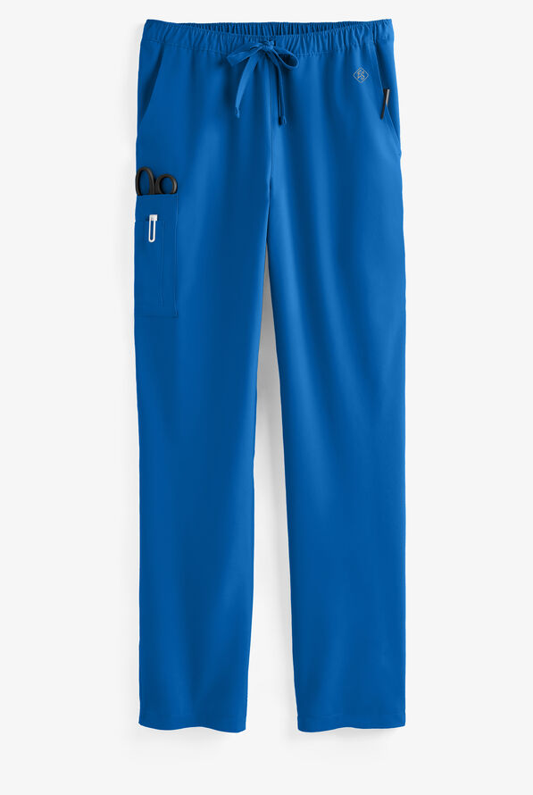 Easy STRETCH Morgan Unisex 5-Pocket Drawstring Scrub Pants - Royal - 1