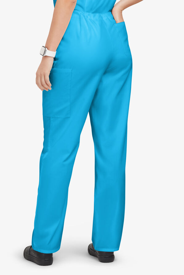 Pantal&oacute;n m&eacute;dico unisex Butter-Soft Originals con piernas rectas holgadas y 4 bolsillos - Turquoise - 3