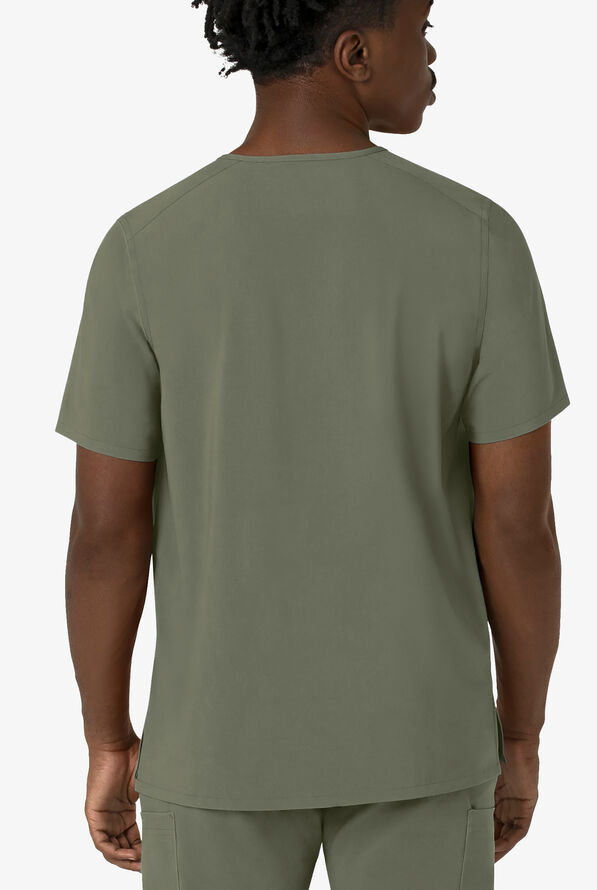 Carhartt Cross-Flex Men's 3-Pocket STRETCH V-Neck Scrub Top - Olive - 2