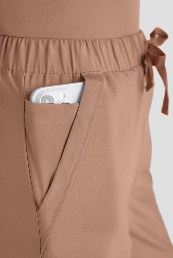 Pantal&oacute;n m&eacute;dico Easy STRETCH Hunter de corte holgado con piernas anchas y 6 bolsillos para mujer - Warm Terrazzo - 4