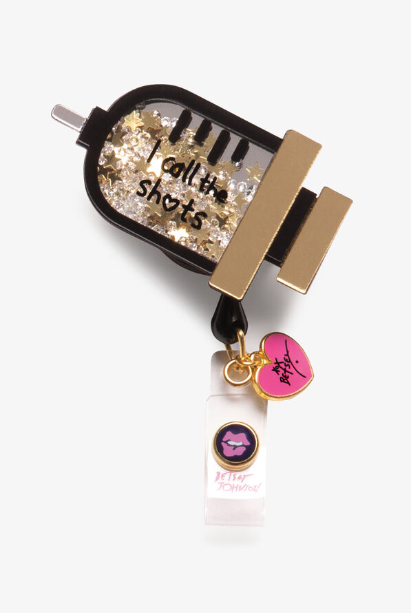 Betsey Johnson Syringe Retractable ID Badge Reel, Medical Accessories