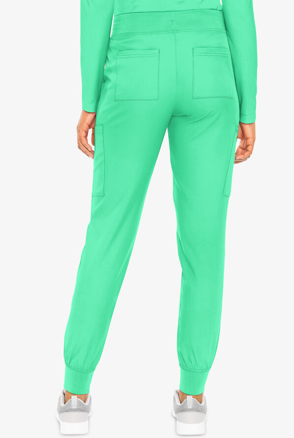 Med Couture Insight Women's 6-Pocket Cargo Jogger Scrub Pants - Mint Julep - 4