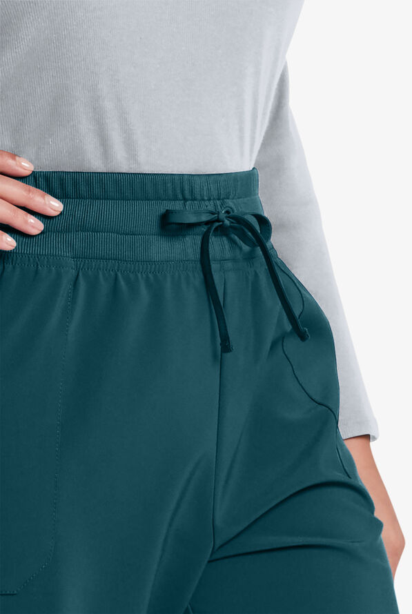 Dickies EDS Essentials Women's 6-Pocket STRETCH Cargo Jogger Scrub Pants - Petite - Caribbean Blue - 7