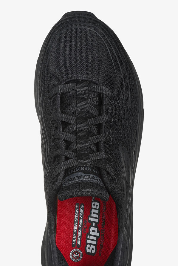 Zapatillas deportivas de enfermería Skechers Work Slip-In Max Cushioning con cordones para mujer - Black - 2