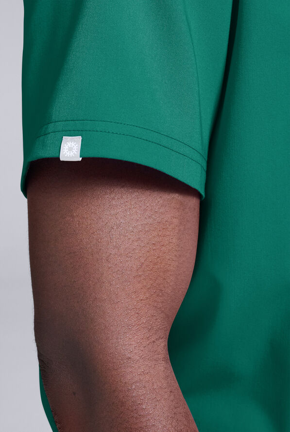 Hypothesis S-R Shift Ready Men’s 1-Pocket Tuck-In Crew Neck Scrub Top - Hunter - 4