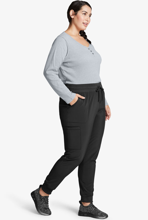 Dickies EDS Essentials Women's 6-Pocket STRETCH Cargo Jogger Scrub Pants - Black - 3