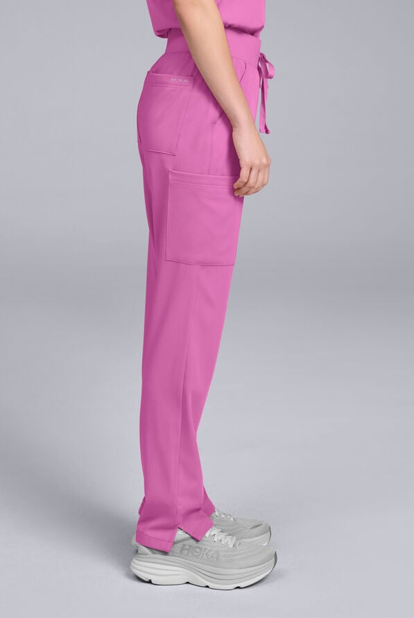 Hypothesis Women's Base 7-Pocket Straight Leg Cargo Scrub Pant - Tall - Magneta - 5