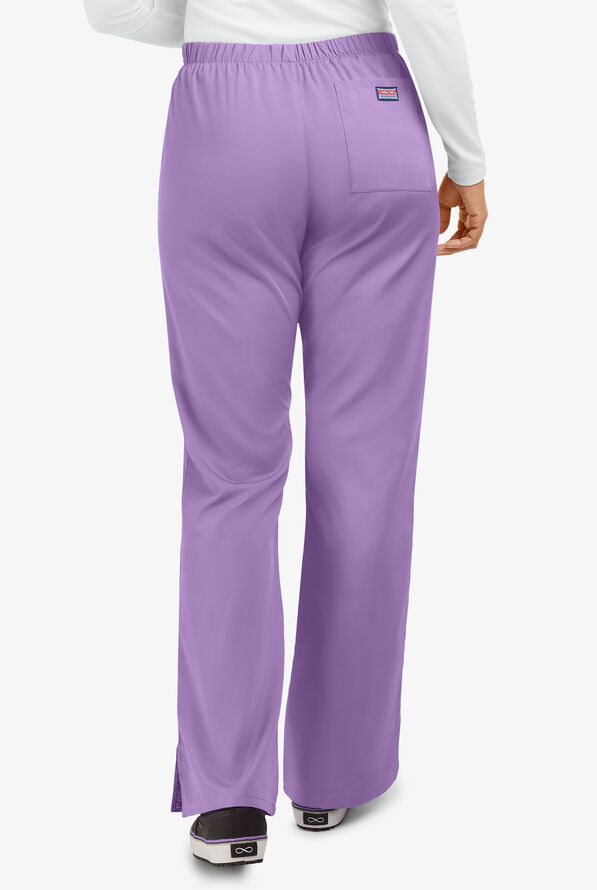 Cherokee Workwear Women's 3-Pocket Flare Leg Drawstring Scrub Pants - Tall - Orchid - 4