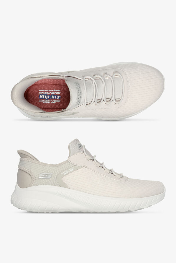 Skechers Bobs Women's SLIP-INS Sport Squad Chaos Off White Athletic Nursing Shoes - null - 1