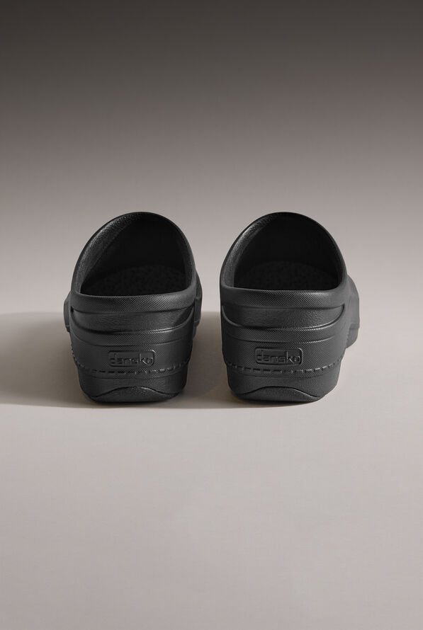 Dansko Women's Kaci SR Black Backless Clogs - Black - 4