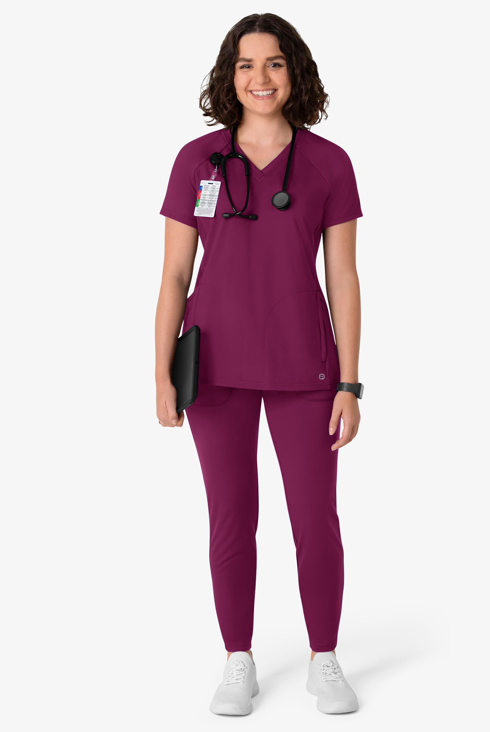 WonderWink Renew Knit Women's 4-Pocket STRETCH Rib-Knit Side Panel