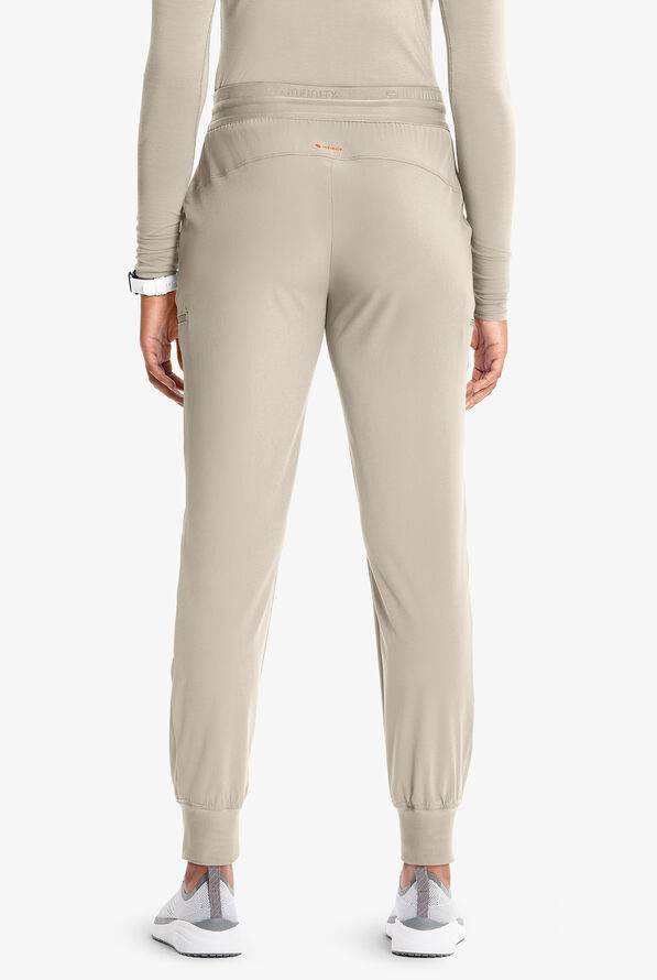 Infinity GNR8 Women's 4-Pocket STRETCH Rib-Knit Internal Drawstring Cargo Jogger Scrub Pants - Vapor - 4