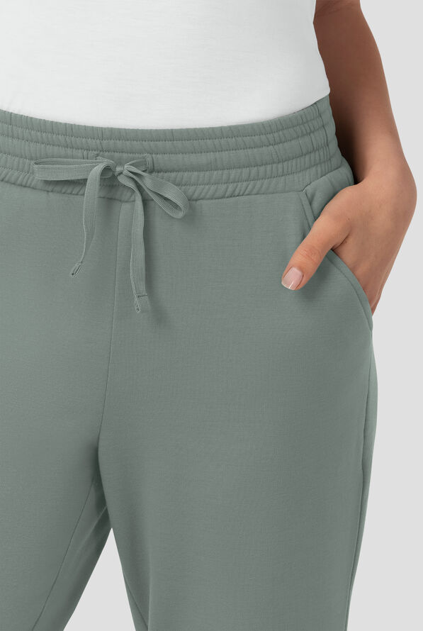 Pantalón médico Wink Unwind STRETCH de felpa con piernas delgadas y 2 bolsillos para mujer - Sage - 3