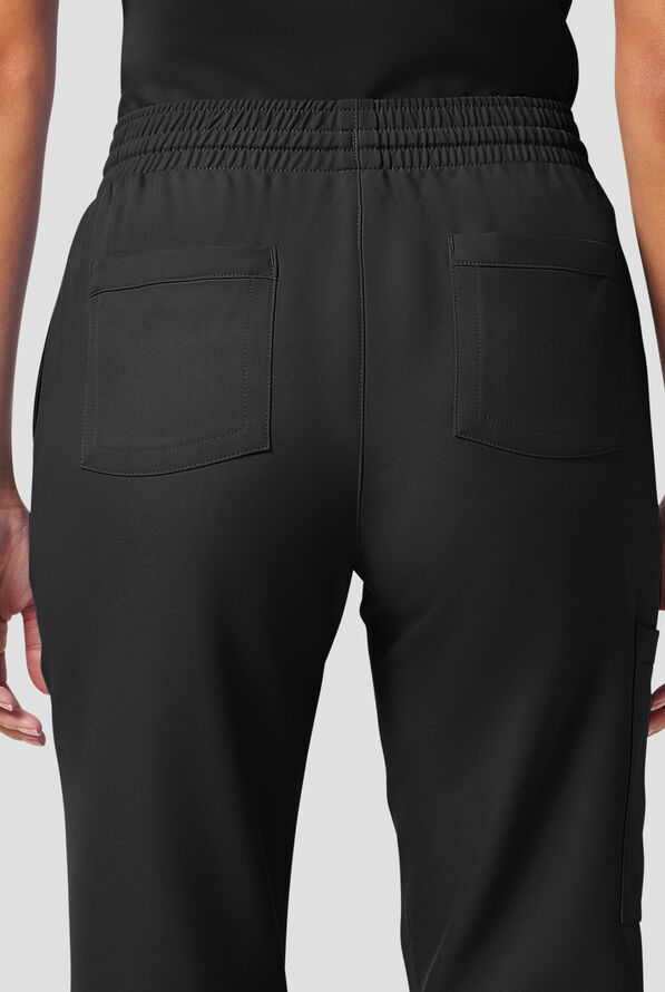 Cherokee Workwear Originals Ultra Women's 5-Pocket Drawstring Jogger Scrub Pants - Black - 4
