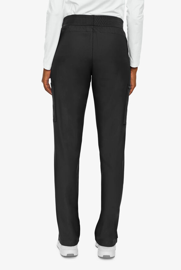 Med Couture Insight Women's 4-Pocket Zipper Cargo Pocket Scrub Pants - Black - 4