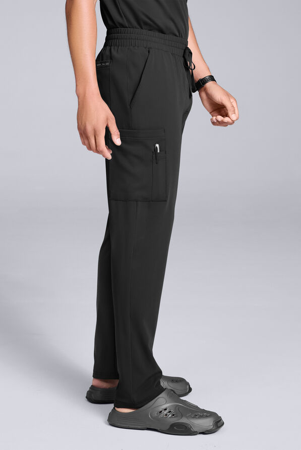 Pantalón médico Hypothesis S-R Shift Ready estilo cargo con piernas rectas y 8 bolsillos para hombre - Jet Black - 1